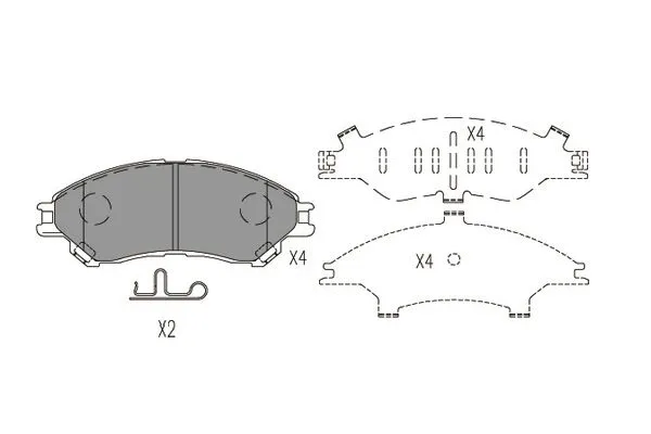 Diskinių stabdžių trinkelių rinkinys KAVO PARTS KBP-8533