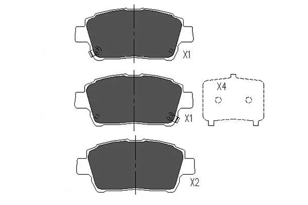 Diskinių stabdžių trinkelių rinkinys KAVO PARTS KBP-9009