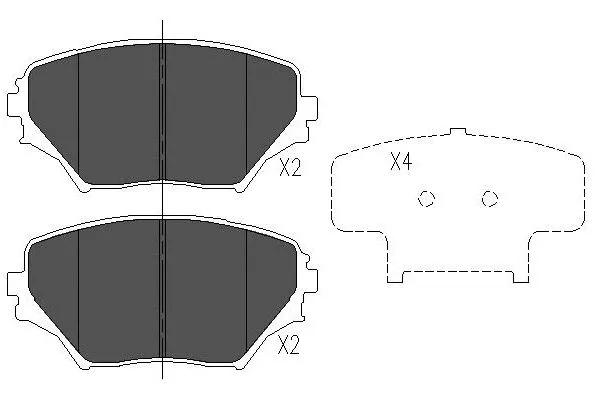 Diskinių stabdžių trinkelių rinkinys KAVO PARTS KBP-9011