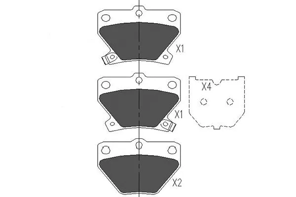 Diskinių stabdžių trinkelių rinkinys KAVO PARTS KBP-9013