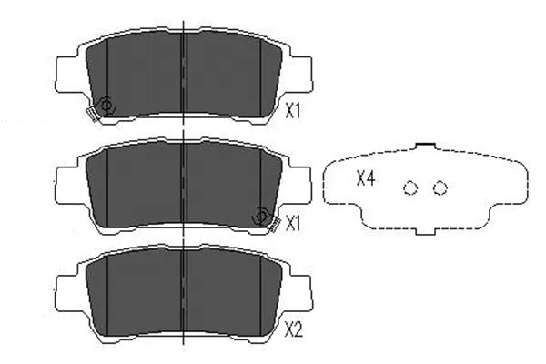 Diskinių stabdžių trinkelių rinkinys KAVO PARTS KBP-9014