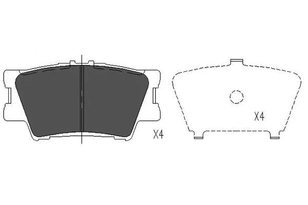 Diskinių stabdžių trinkelių rinkinys KAVO PARTS KBP-9086