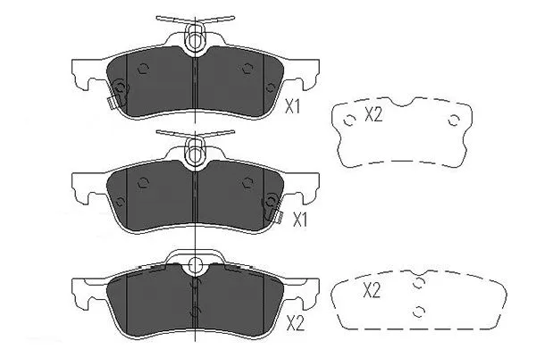 Diskinių stabdžių trinkelių rinkinys KAVO PARTS KBP-9106
