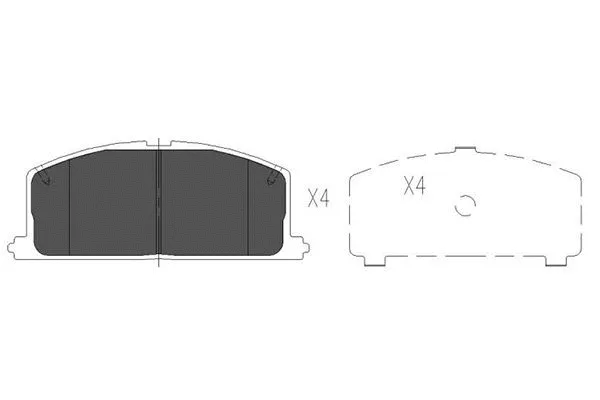 Diskinių stabdžių trinkelių rinkinys KAVO PARTS KBP-9109