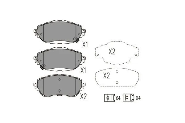 Diskinių stabdžių trinkelių rinkinys KAVO PARTS KBP-9123