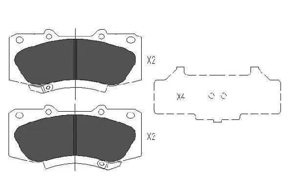 Diskinių stabdžių trinkelių rinkinys KAVO PARTS KBP-9133