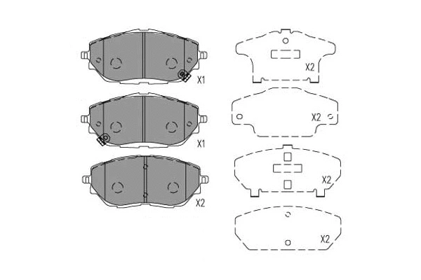Diskinių stabdžių trinkelių rinkinys KAVO PARTS KBP-9153