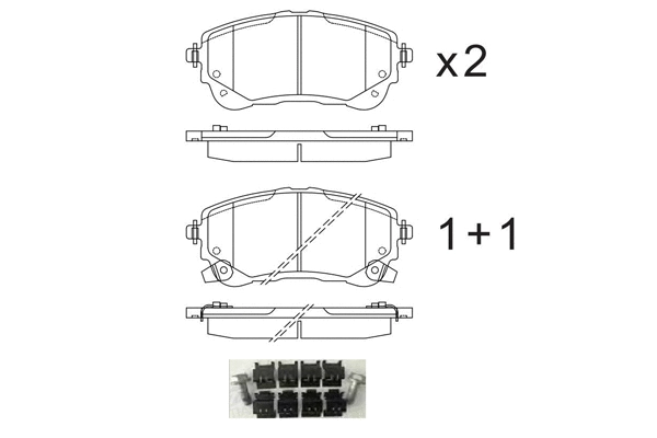 Diskinių stabdžių trinkelių rinkinys KAVO PARTS KBP-9159