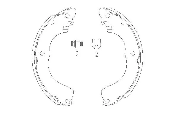 Stabdžių trinkelių komplektas KAVO PARTS KBS-7416
