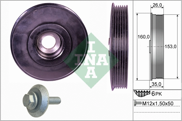 Alkūninio veleno skriemulių rinkinys INA 544 0079 20