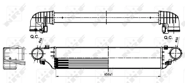 Kompresoriaus tarpinio suslėgto oro aušintuvas NRF 30164A