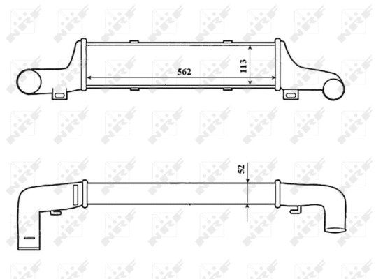 Kompresoriaus tarpinio suslėgto oro aušintuvas NRF 30419