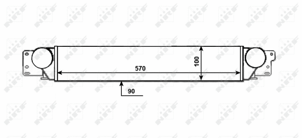 Kompresoriaus tarpinio suslėgto oro aušintuvas NRF 309087