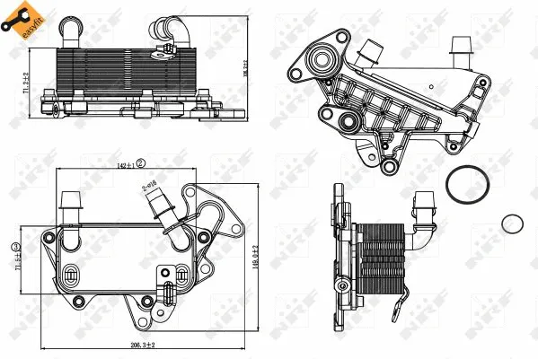 Automatinės transmisijos alyvos aušintuvas NRF 31264