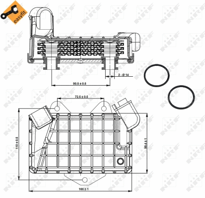 Variklio alyvos aušintuvas NRF 31274