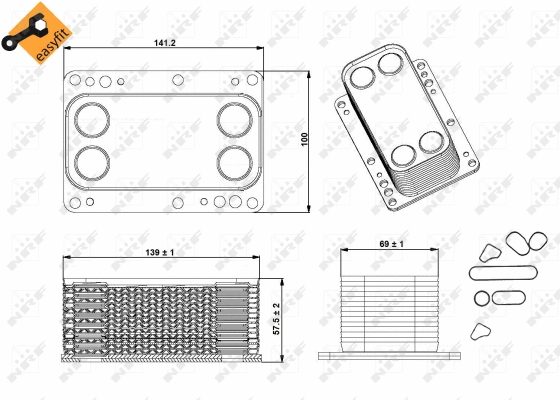 Variklio alyvos aušintuvas NRF 31339