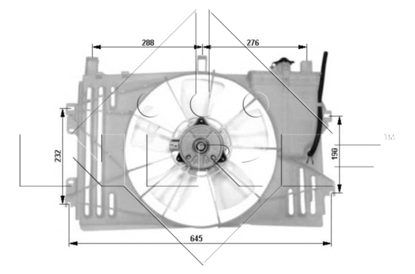 Radiatoriaus ventiliatorius NRF 47053