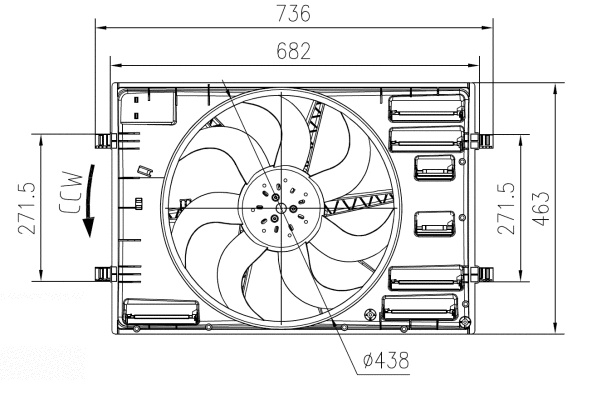 Radiatoriaus ventiliatorius NRF 47916