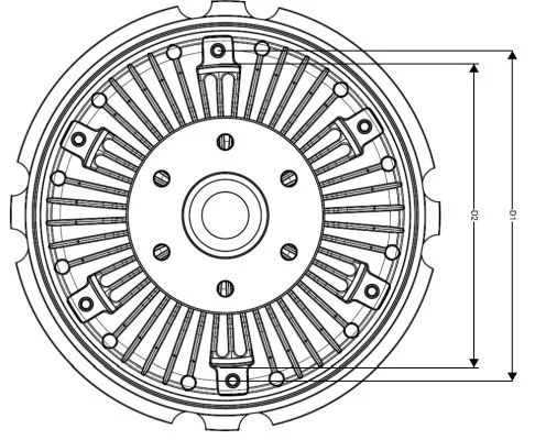 Radiatoriaus ventiliatoriaus sankaba NRF 49561