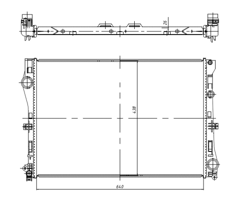 Variklio aušinimo radiatorius NRF 50040
