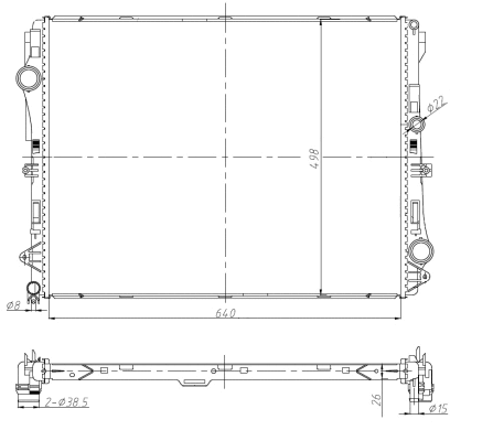 Variklio aušinimo radiatorius NRF 50041