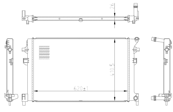 Variklio aušinimo radiatorius NRF 50042