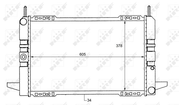 Variklio aušinimo radiatorius NRF 50111