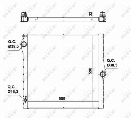 Variklio aušinimo radiatorius NRF 50139
