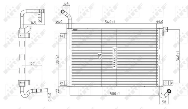 Variklio aušinimo radiatorius NRF 50144