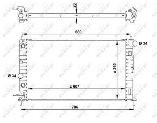 Variklio aušinimo radiatorius NRF 50219A