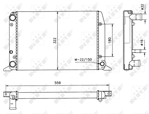 Variklio aušinimo radiatorius NRF 50514