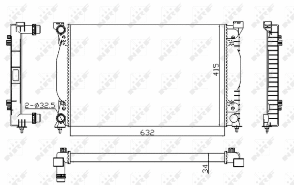 Variklio aušinimo radiatorius NRF 50539A