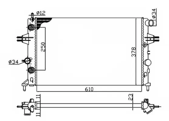 Variklio aušinimo radiatorius NRF 50562A