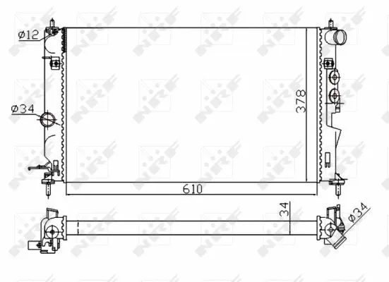 Variklio aušinimo radiatorius NRF 50563A