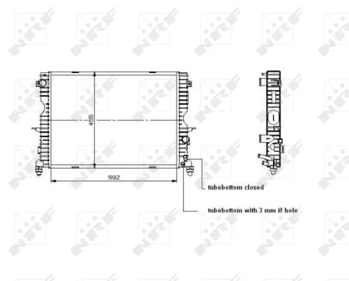 Variklio aušinimo radiatorius NRF 509729