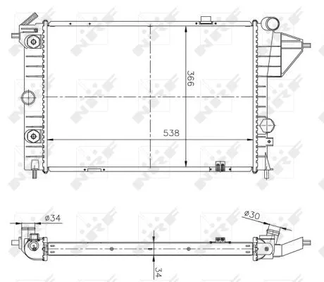 Variklio aušinimo radiatorius NRF 513508A
