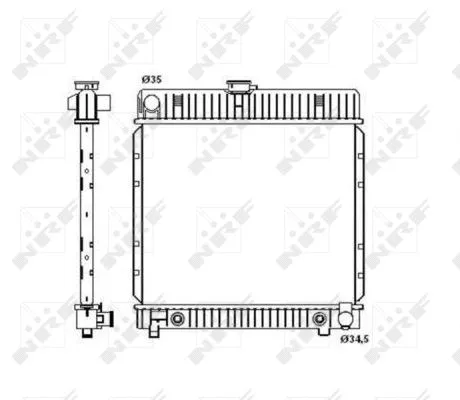 Variklio aušinimo radiatorius NRF 514250