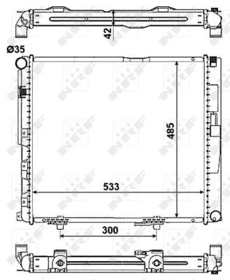 Variklio aušinimo radiatorius NRF 516572
