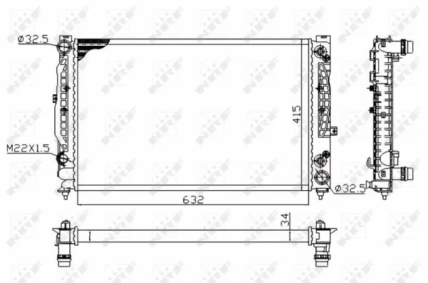 Variklio aušinimo radiatorius NRF 519504A