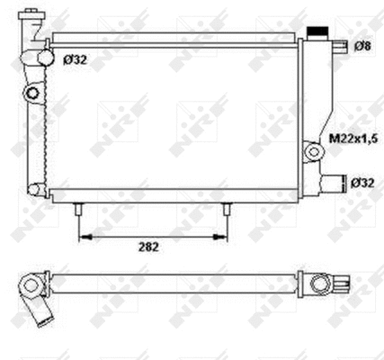 Variklio aušinimo radiatorius NRF 52024