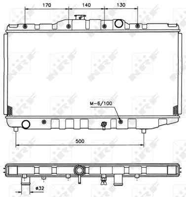 Variklio aušinimo radiatorius NRF 526711
