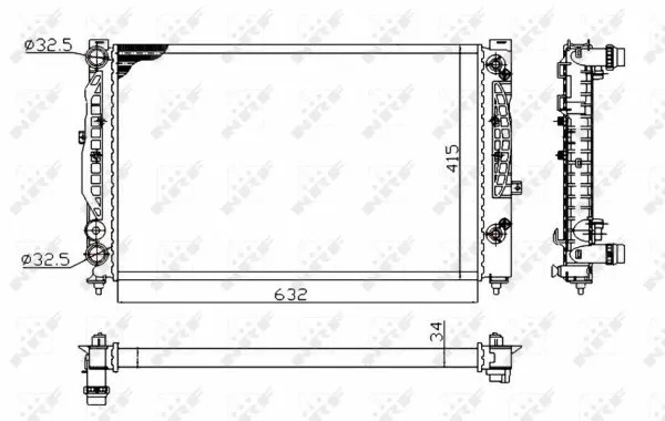 Variklio aušinimo radiatorius NRF 529504A