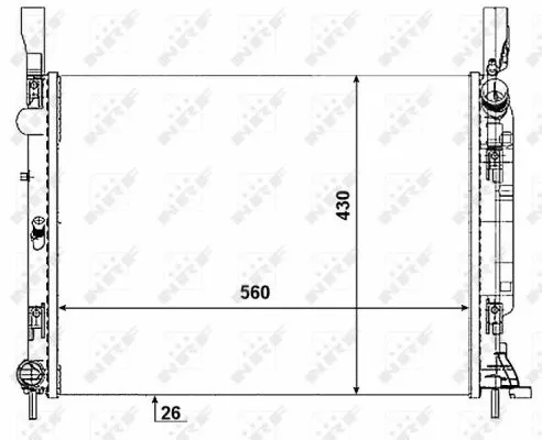 Variklio aušinimo radiatorius NRF 53001