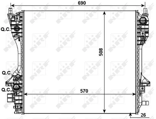 Variklio aušinimo radiatorius NRF 53012