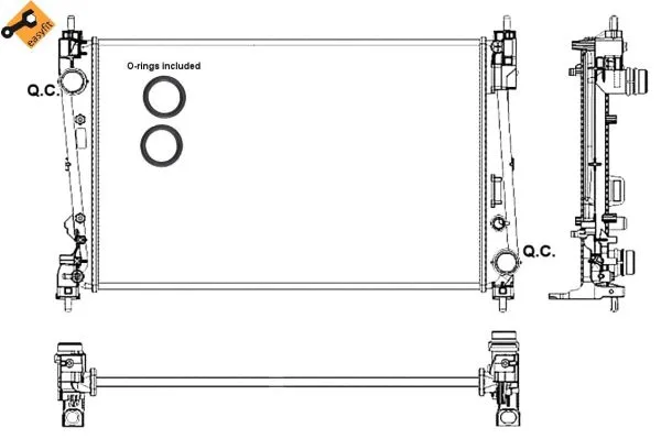 Variklio aušinimo radiatorius NRF 53017
