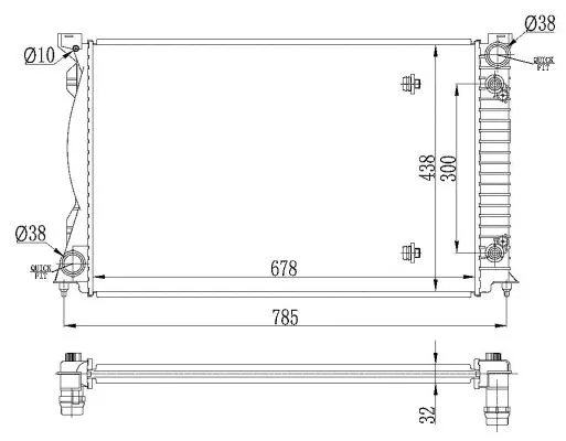 Variklio aušinimo radiatorius NRF 53023