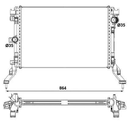 Variklio aušinimo radiatorius NRF 53026