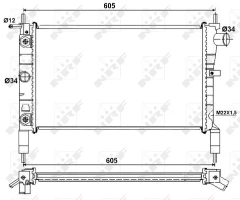 Variklio aušinimo radiatorius NRF 53036
