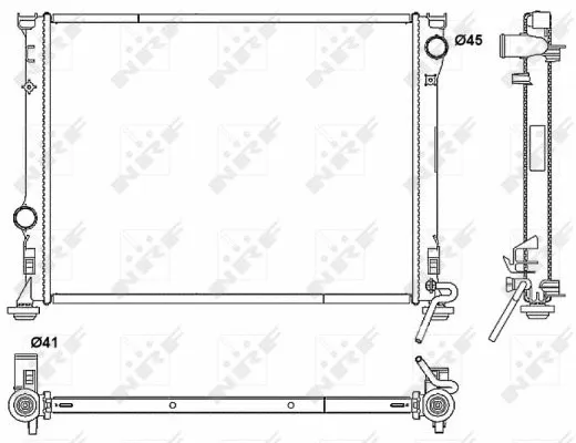 Variklio aušinimo radiatorius NRF 53042