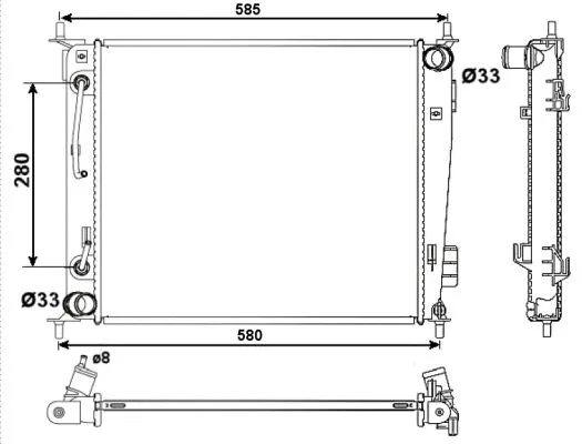 Variklio aušinimo radiatorius NRF 53058